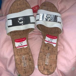 white michael kors sandals